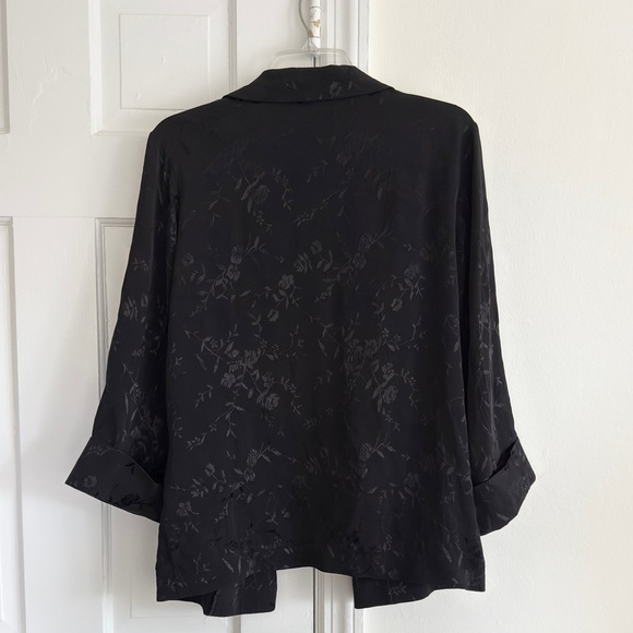 Topshop Black Blazer Women’s Jacquard Size 4/6 - Picture 14 of 16